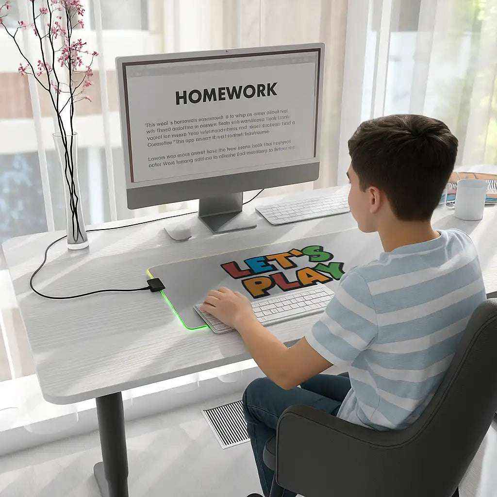 LED Gaming Mouse Pad – RGB Light Up Your Desk Setup