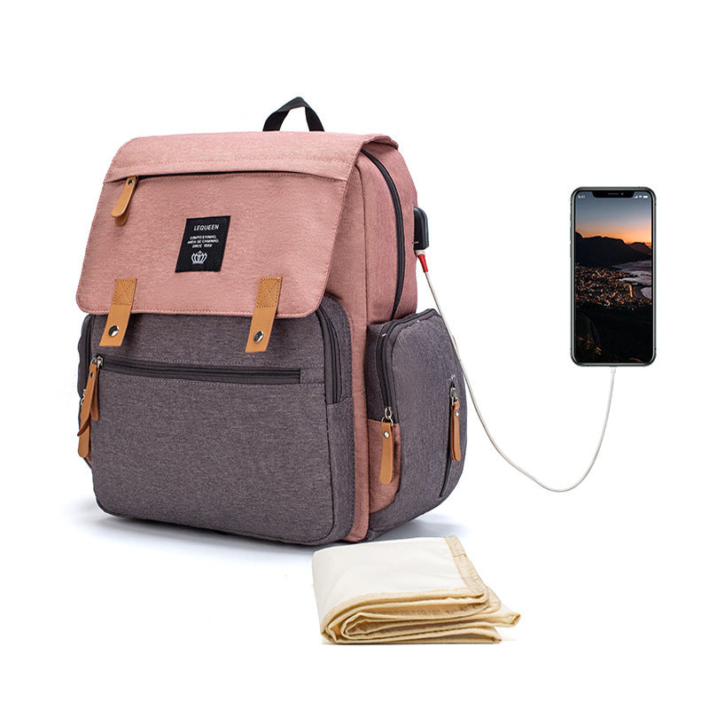 LEQUEEN Diaper Bag: Versatile Crossbody & Shoulder Design