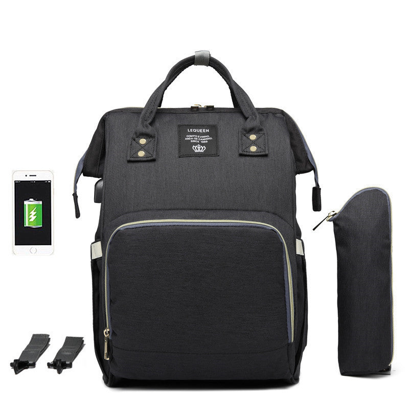 LEQUEEN Mummy Bag: Spacious & Stylish for Modern Moms