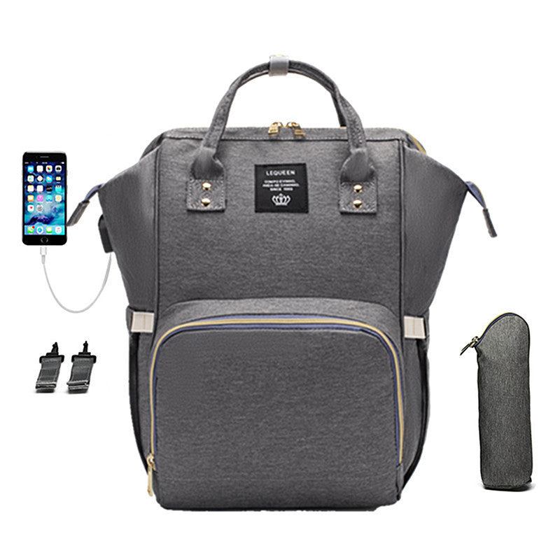 Large Capacity LEQUEEN Mummy Bag: Perfect for Baby Essentials