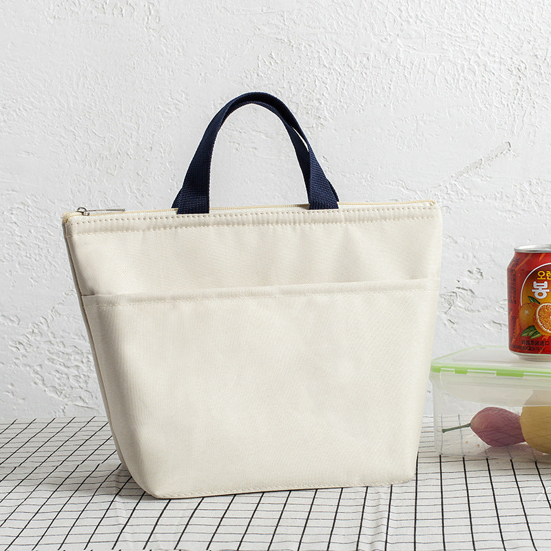Leak-Resistant Bento Lunch Bag in Multiple Colors – Dark Blue, Beige, Gray & Pink

