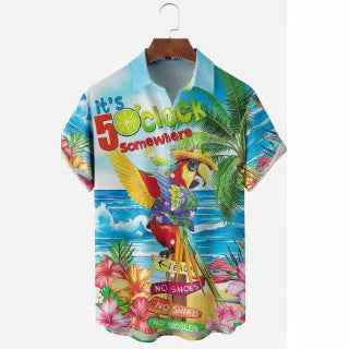 Men's Camouflage Short Sleeve Shirt – Slim Fit Style