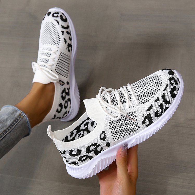 Leopard Print Sports Sneakers for Women – Low Upper Comfort

