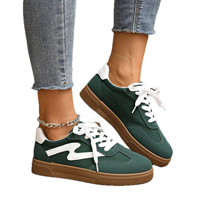 “Lightweight Rubber Sole Platform Women Sneakers—Step Boldly”

