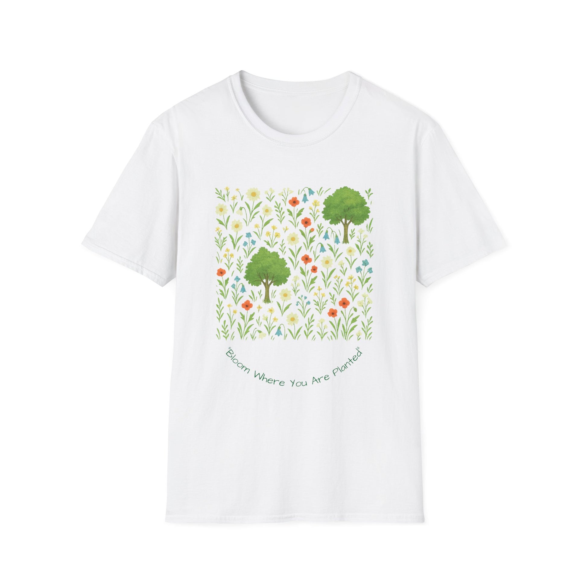 Stylish softstyle T-shirt in floral design

