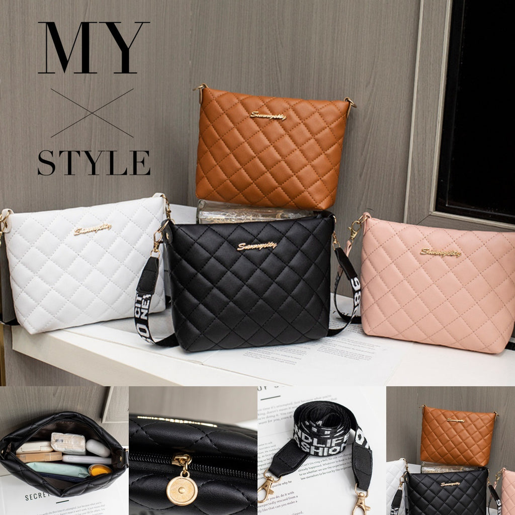 Lingge Stitching Crossbody Purse – Elevate Your Casual Look Today