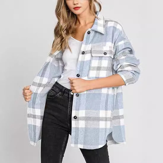Long-Sleeve Plaid Jacket: Casual Chic in Every Color
