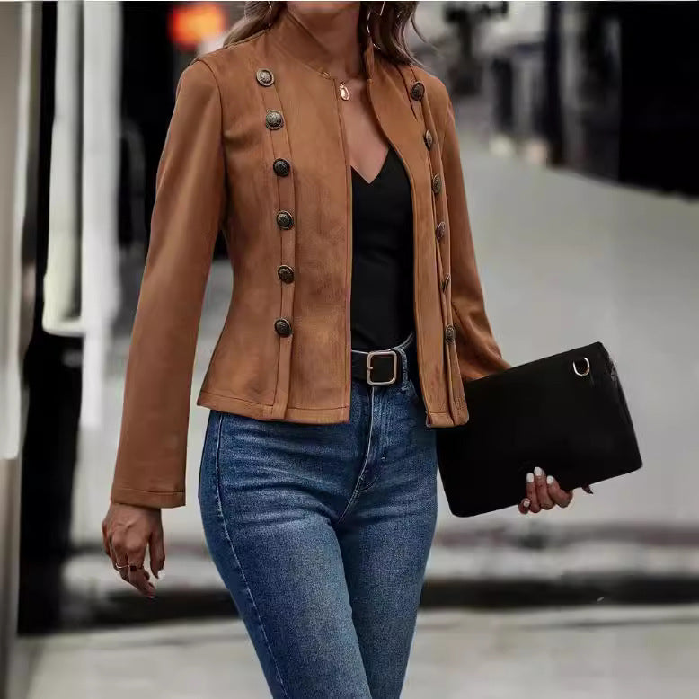 Long-Sleeve Retro Jacket in Black – Shop Today