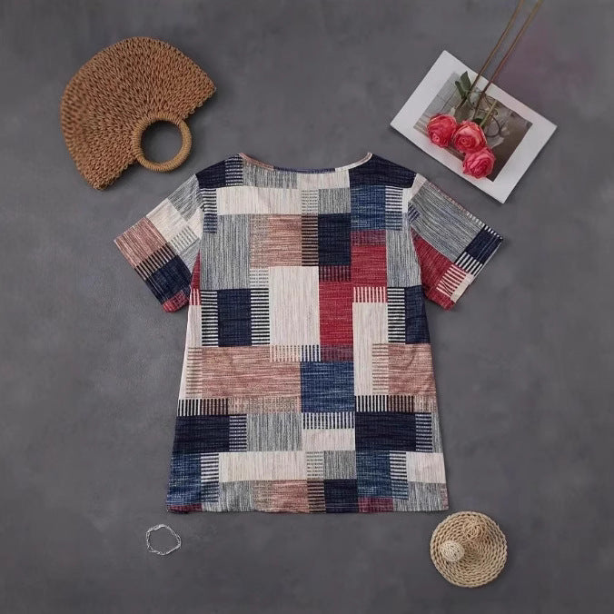Summer-ready zipper short sleeve shirt for women


