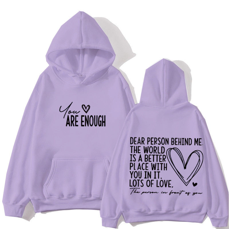 Love Letter Hoodie – Hood Up Comfort, Fall to Spring