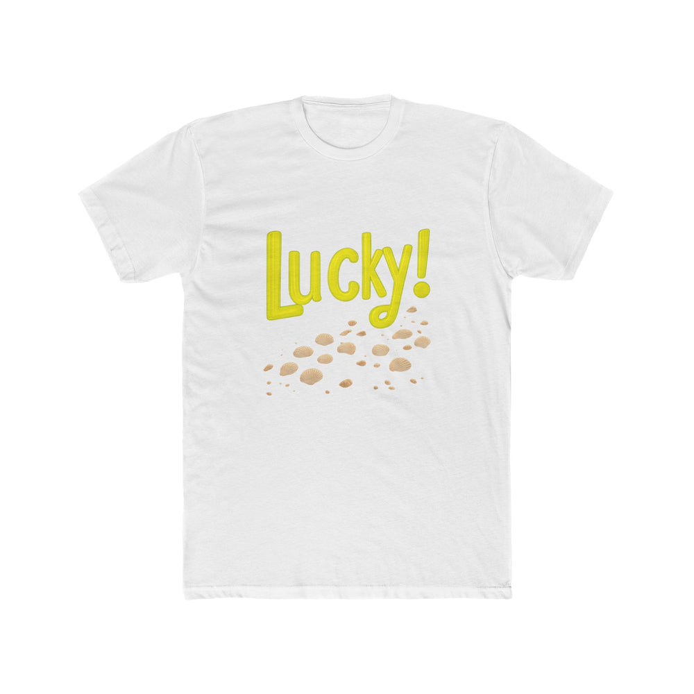 Lucky!" Crew Tee – ideal for birthdays or casual meetups