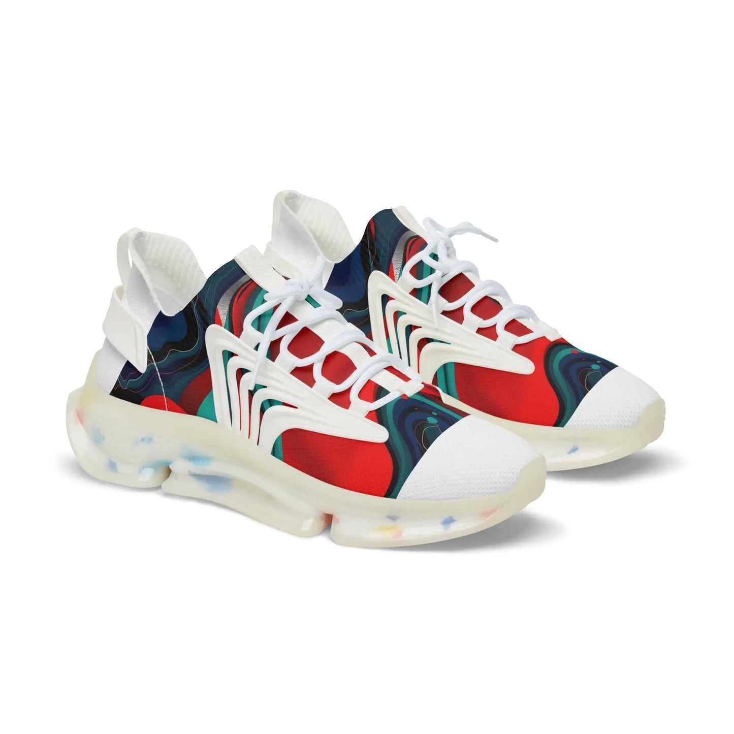 Men's lightweight mesh sneakers with colorful design