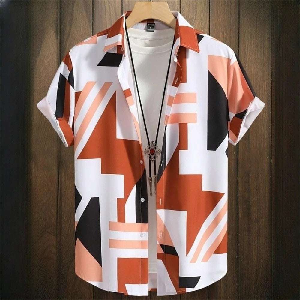 Loose-fit camouflage shirt in breathable stretch polyester

