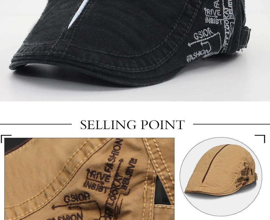 Men Beret – Solid color palette styled with jacket