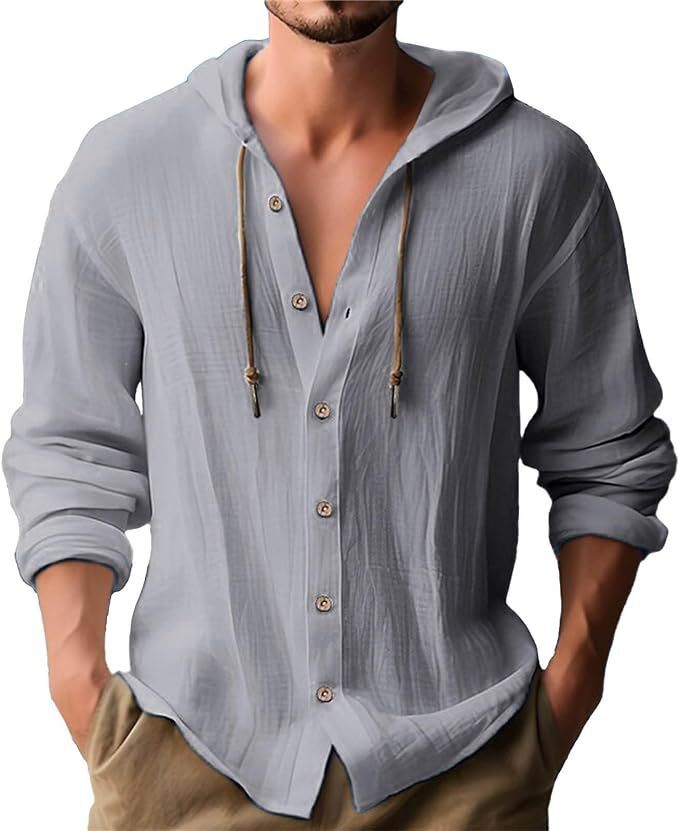 Men’s Casual Long-sleeved Top – sky blue weekend layer