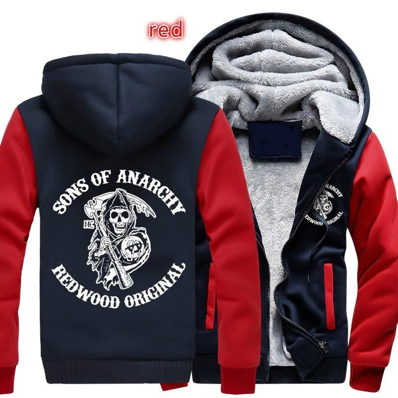 Men's Fleece Hooded Jacket – Padded Interior, Smart Look