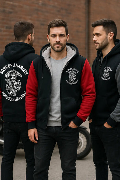 Men's Fleece Hooded Jacket – Cozy Lined Cardigan Style, Street-Ready Comfort for Cold Days