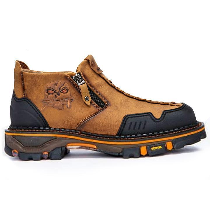 Men’s Halloween Skull Boots – Halloween party scene lifestyle
