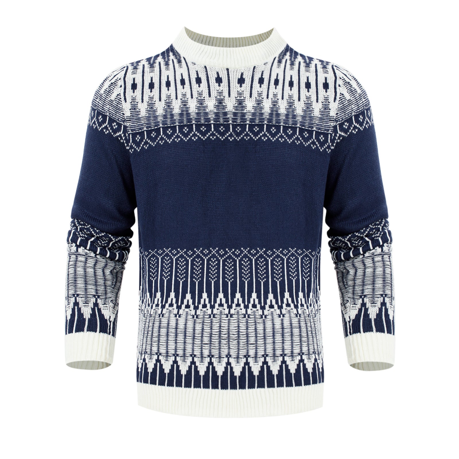 Men’s Knitted Sweater – Size range S–5XL on model height guide