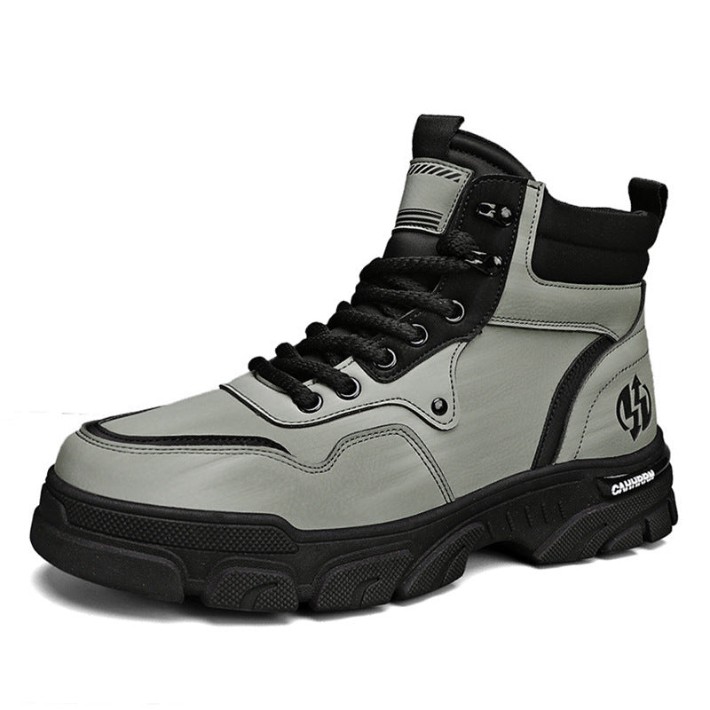 Men's Martin Boots packaging with protective wrapping and delivery box