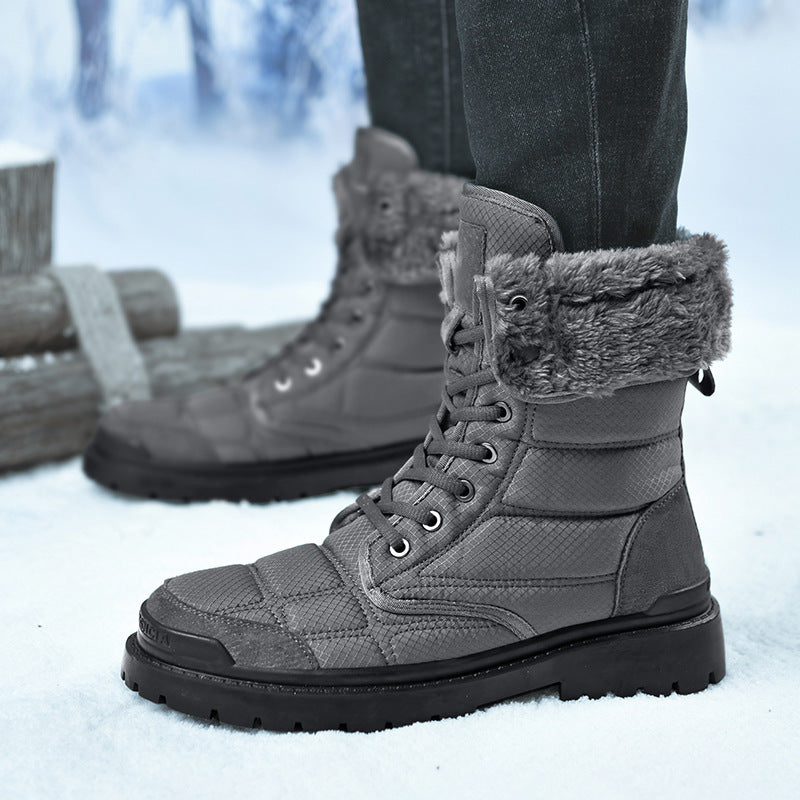 Men’s Outdoor Cotton High-Top Boots – outsole traction close-up