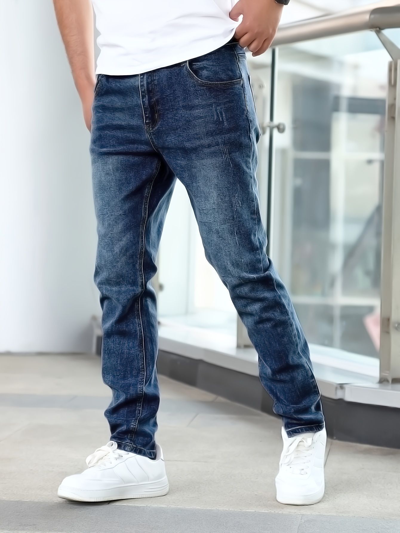 Men’s Stretch Skinny Jeans – Size range 28–38, everyday wear
