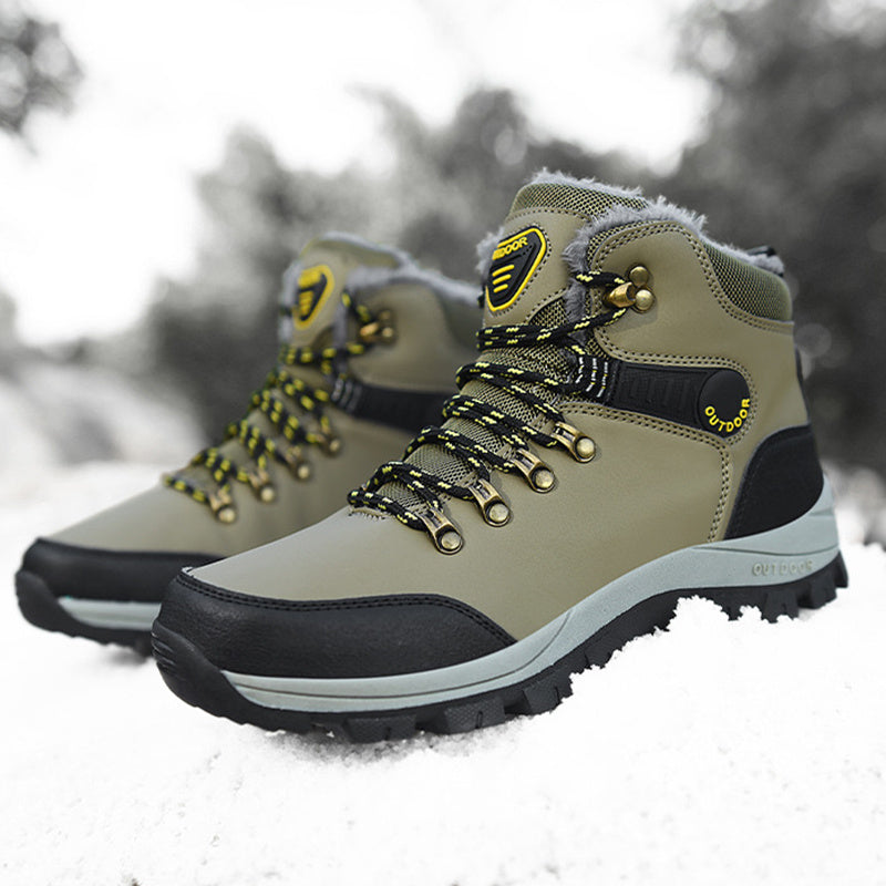 Men’s Winter Snow Boots – Lace-Up Ankle Support for Hikes