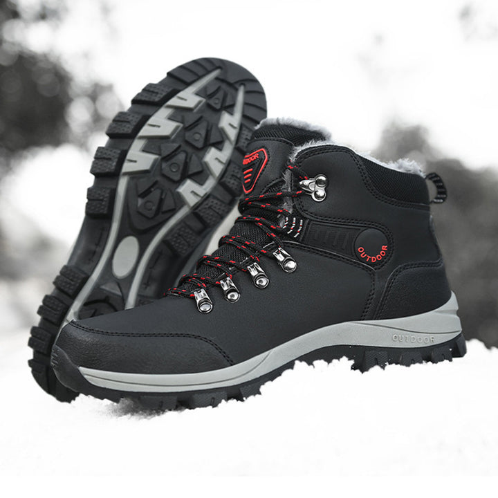 Men’s Winter Snow Boots – Synthetic Leather Water Shield