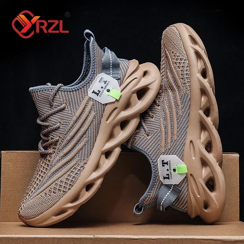 Men’s black running shoes – lace-up detail and mesh airflow