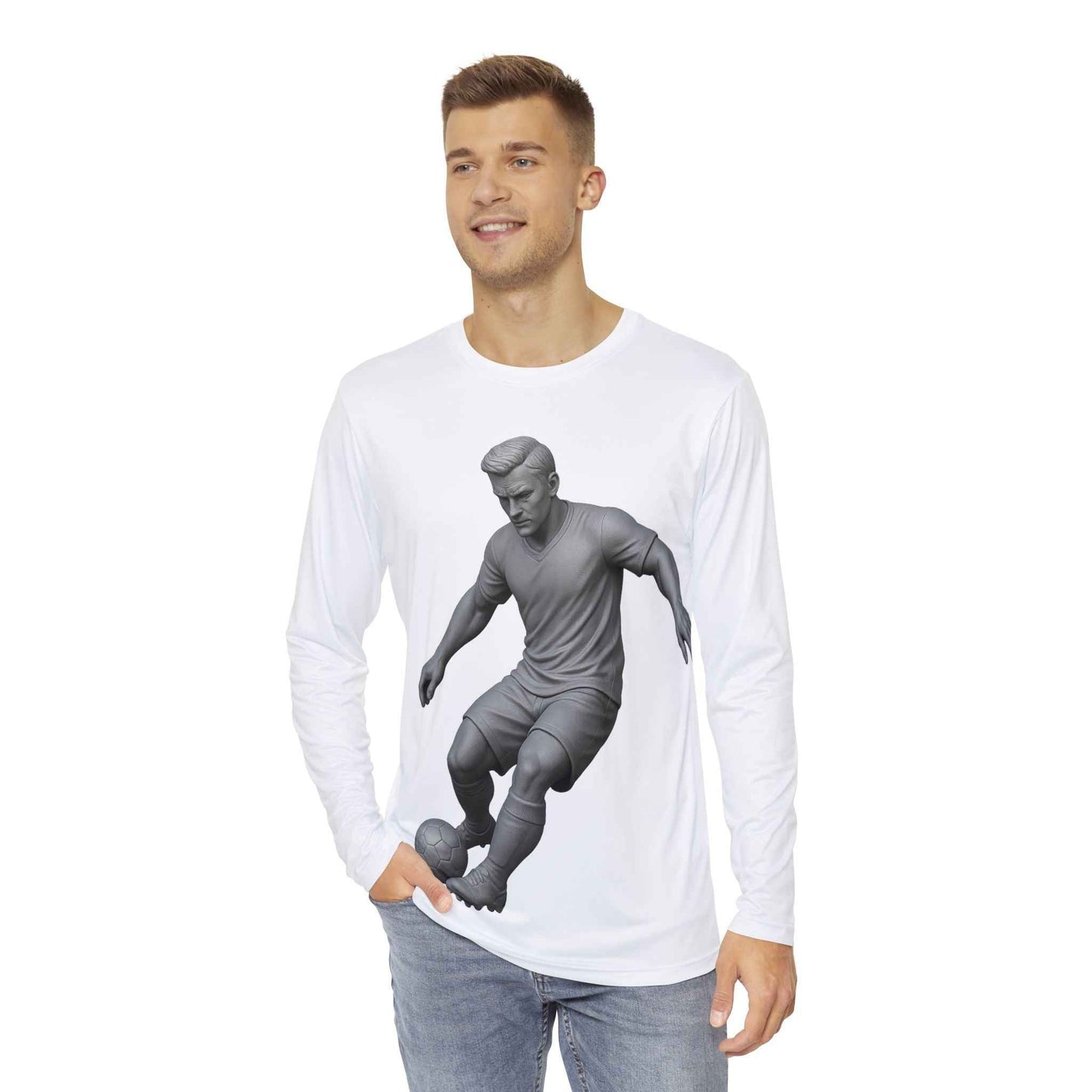 Men's Soccer Long Sleeve Shirt - Stylish, Sporty, Gift-Ready