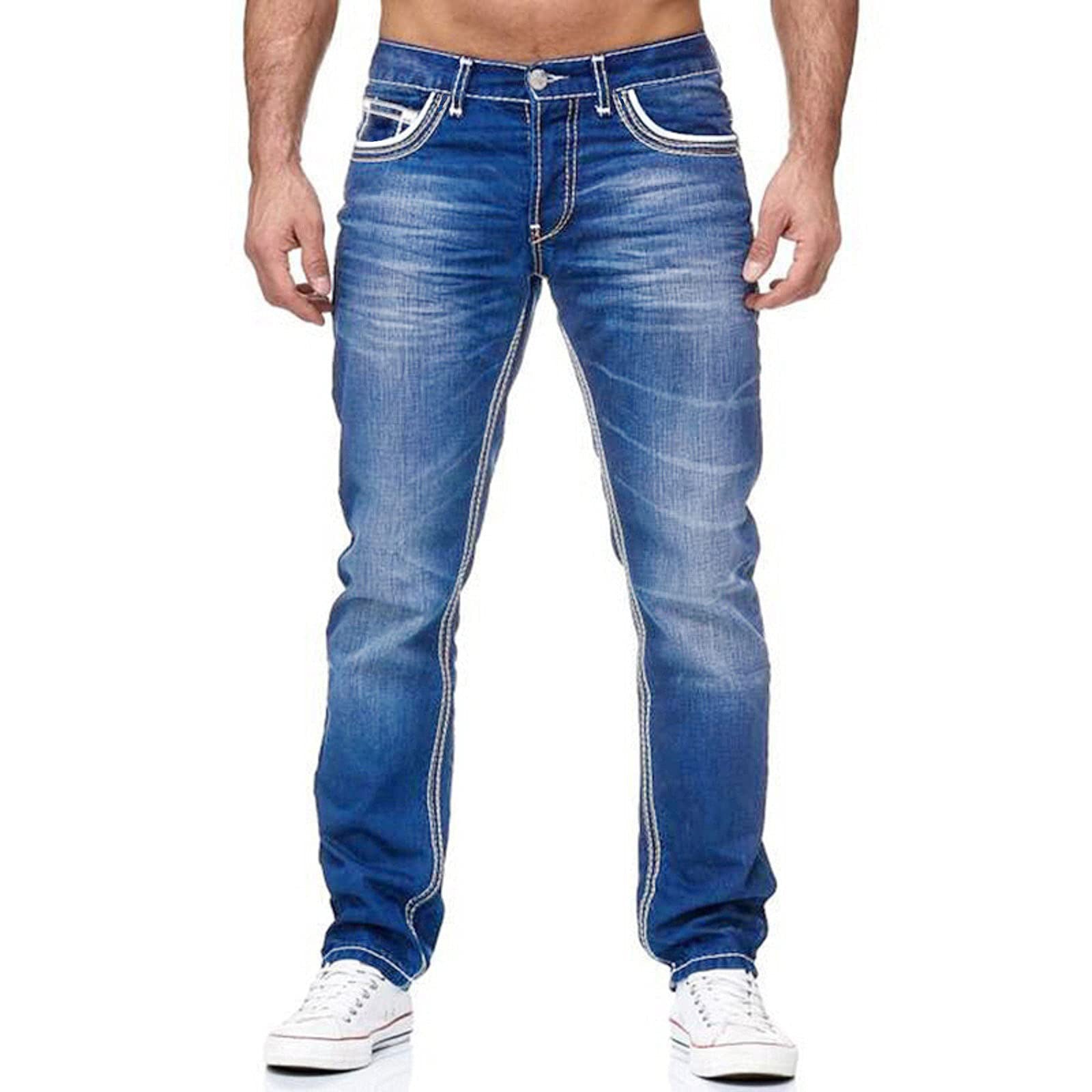 Men’s solid black jeans – ideal for casual or business settings

