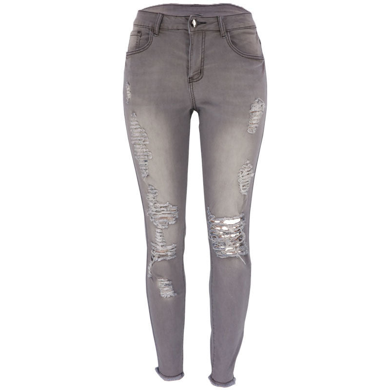 Mid-rise ripped skinny jeans – casual to night-out ready
