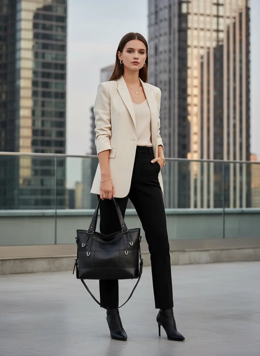 Women's Minimalist Tote Bag – Large, Light, Work-Ready
