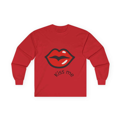 Kiss Me Long Sleeve Tee – Cute Valentine’s Gift Top