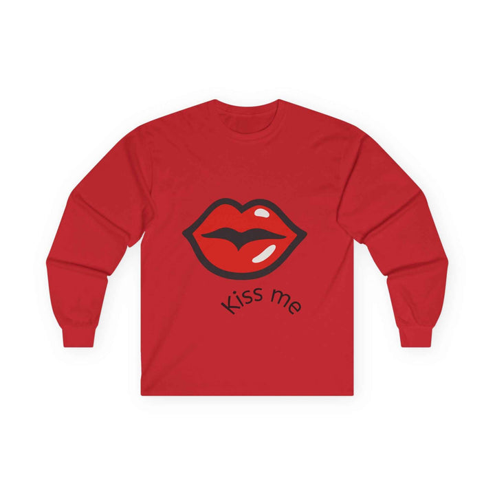 Kiss Me Long Sleeve Tee – Cute Valentine’s Gift Top