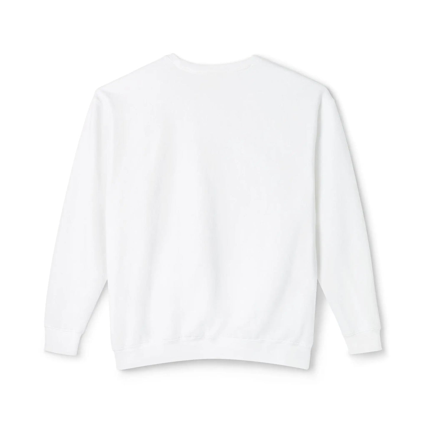 Plain white sweatshirt back view no dog design