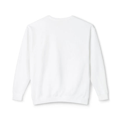 Plain white sweatshirt back view no dog design