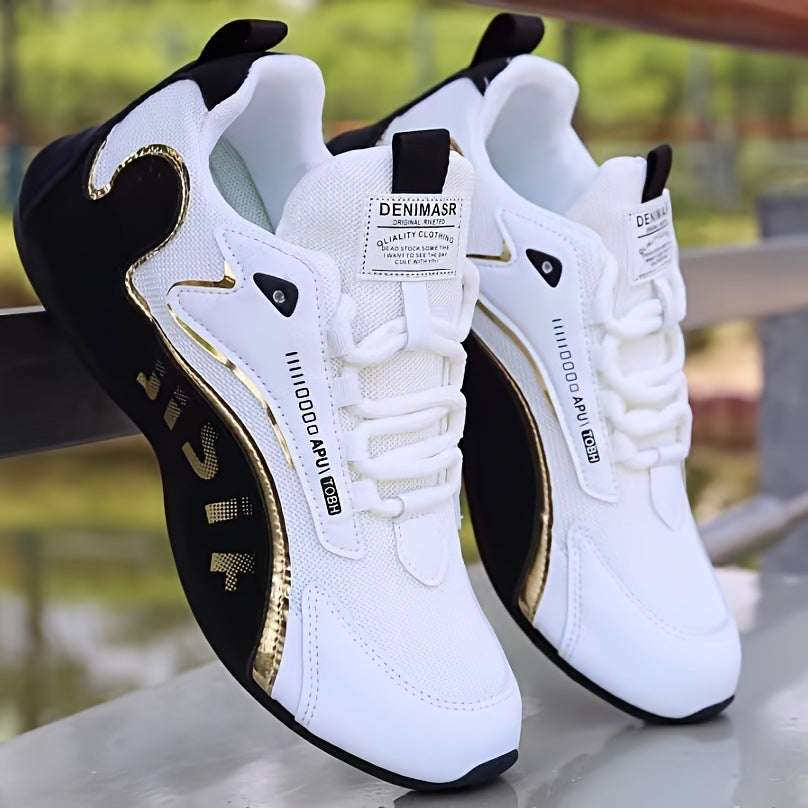 Men's sneakers featuring stylish PU leather and athletic silhouette

