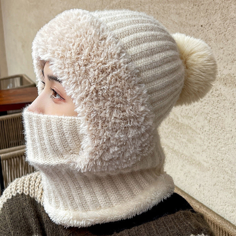 Multifunctional Hat Scarf with neck protection – cozy acrylic knit