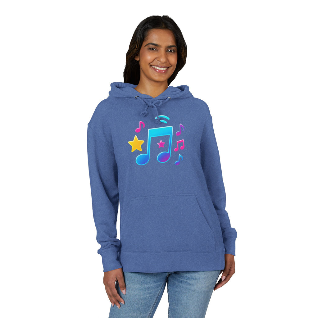 Musical Notes Unisex Hoodie for Music Fans – Front View


