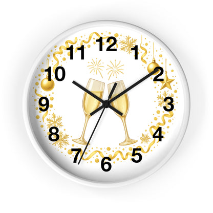 Natural Wood Festive Wall Clock – Cozy Celebration Look

