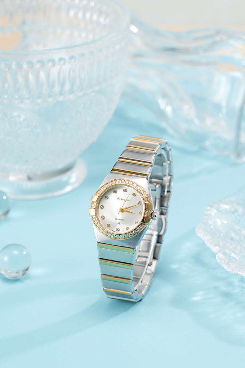 Steel band watch product image showing one listed variant presentation