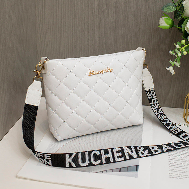 Chic Lingge Embroidery Crossbody Bag for Women