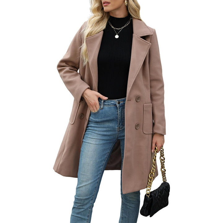 Khaki coat front view