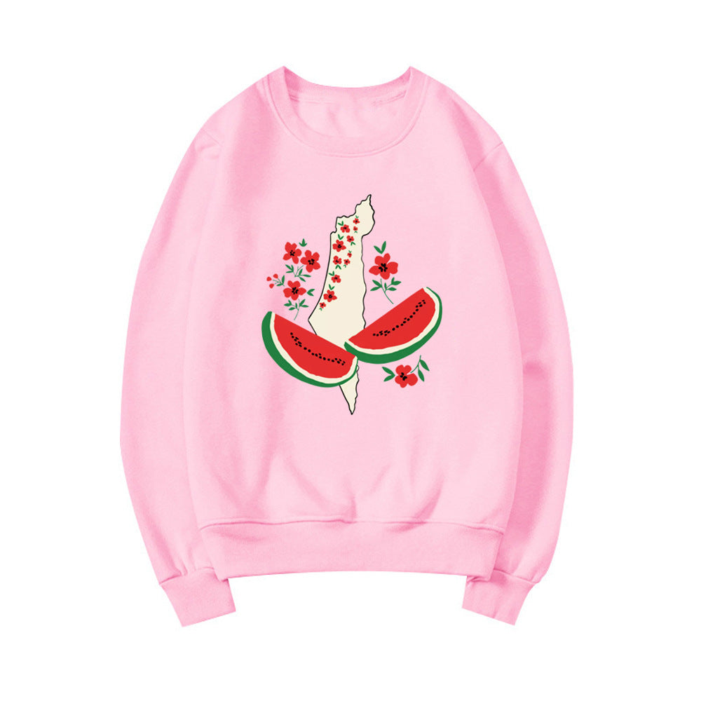 Funny Watermelon Sweatshirt - Loose Fit for Women - www.PrintOne1.com