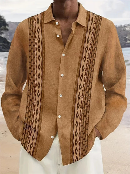 Hawaiian Style Men's Long Sleeve Shirt