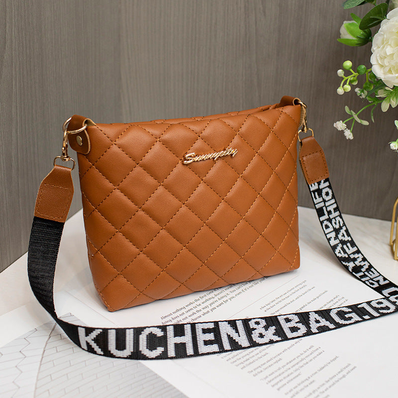 Chic Lingge Embroidery Crossbody Bag for Women