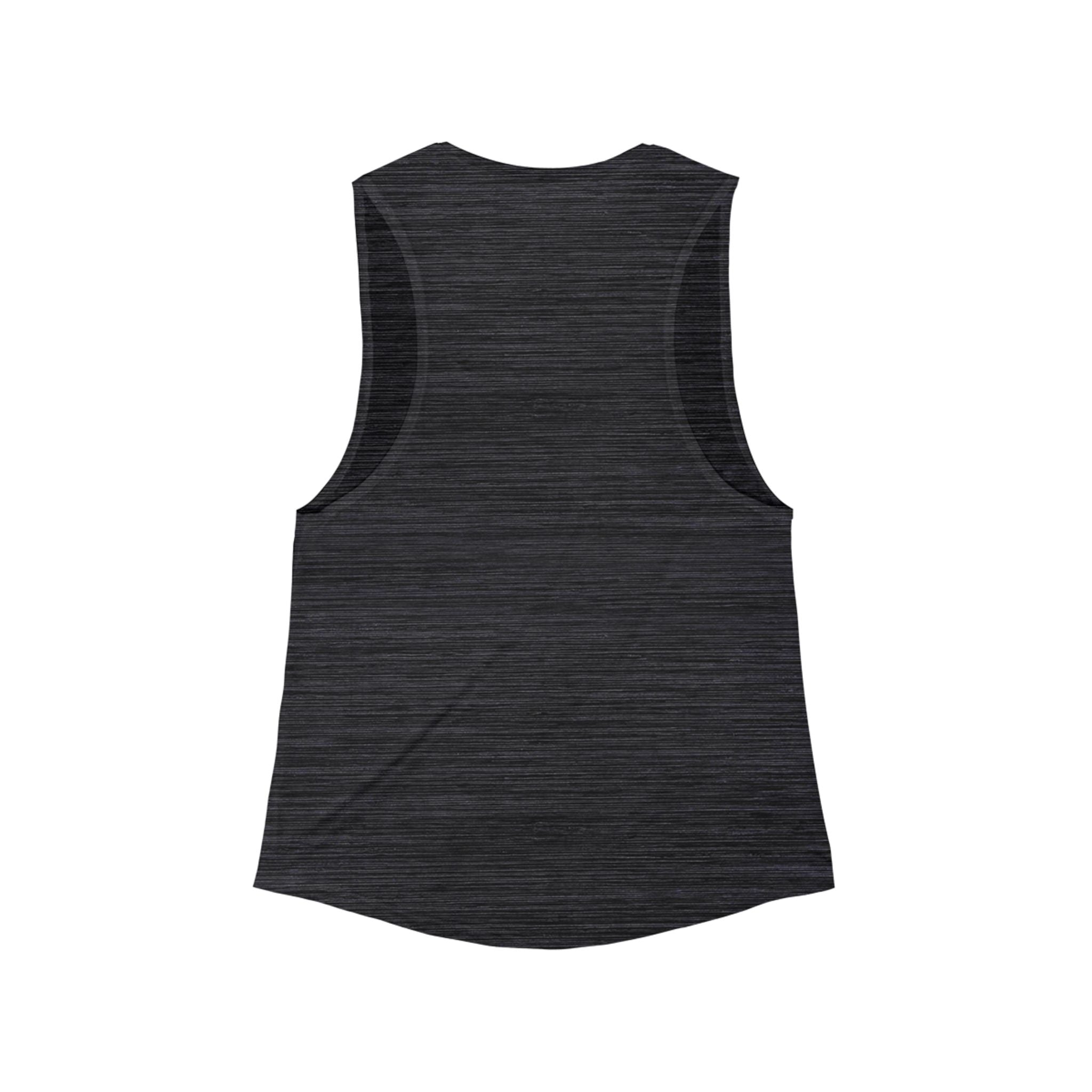 Ocean-inspired tank with ribbed collar and flattering relaxed cut.

