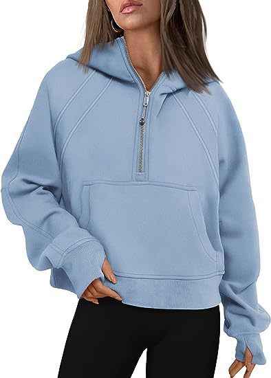 Zipper Hoodie for Women with Pockets – Warm, Loose Fit