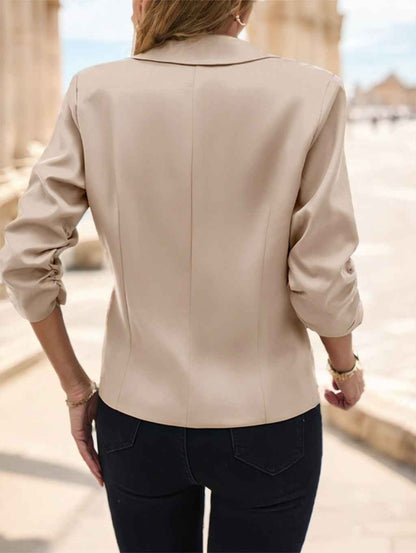 Women's Casual 3/4 Sleeve Blazer - Lightweight, Washable
